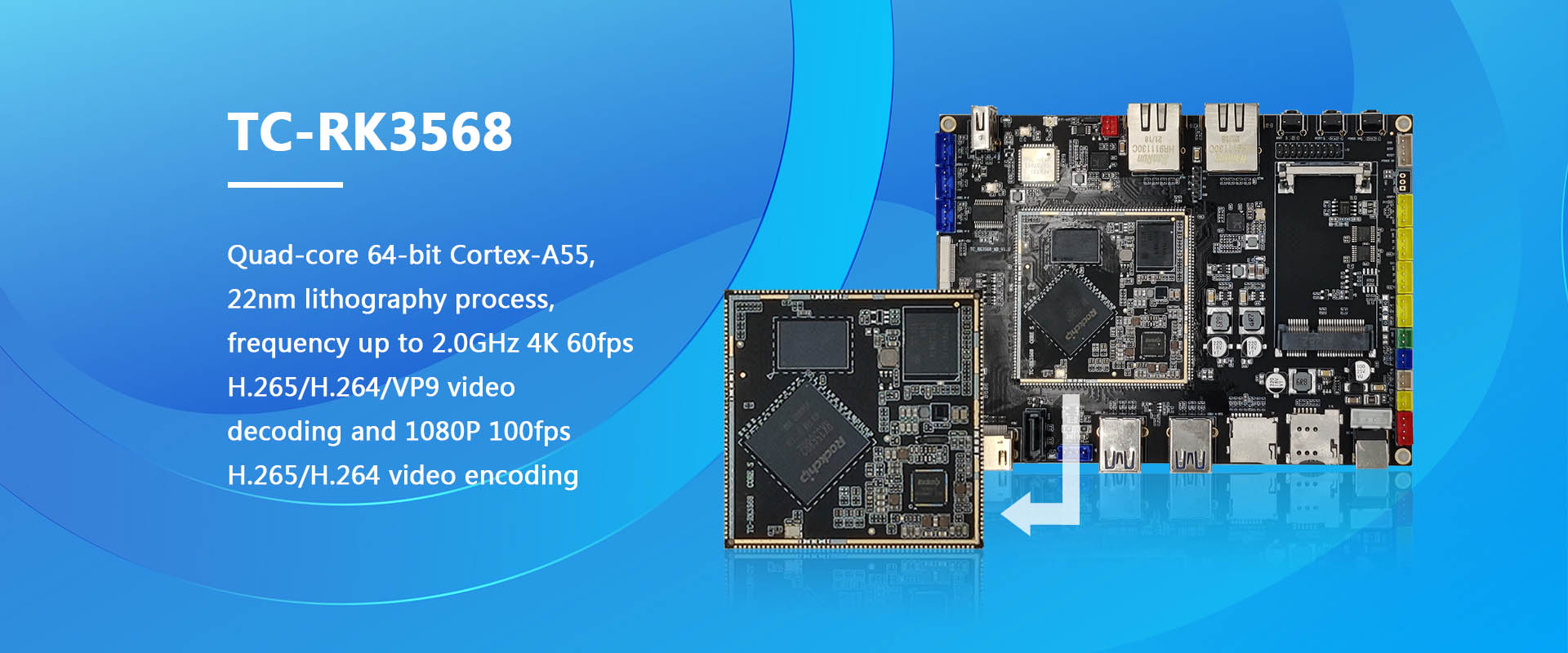 Trgovinski rockchip TC-RK3568 Razvojna plošča High Performance VPU
